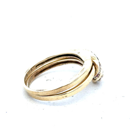 9ct yellow gold ruby ring size O with a central ruby gemstone and gold band, unbranded jewelry accessory.