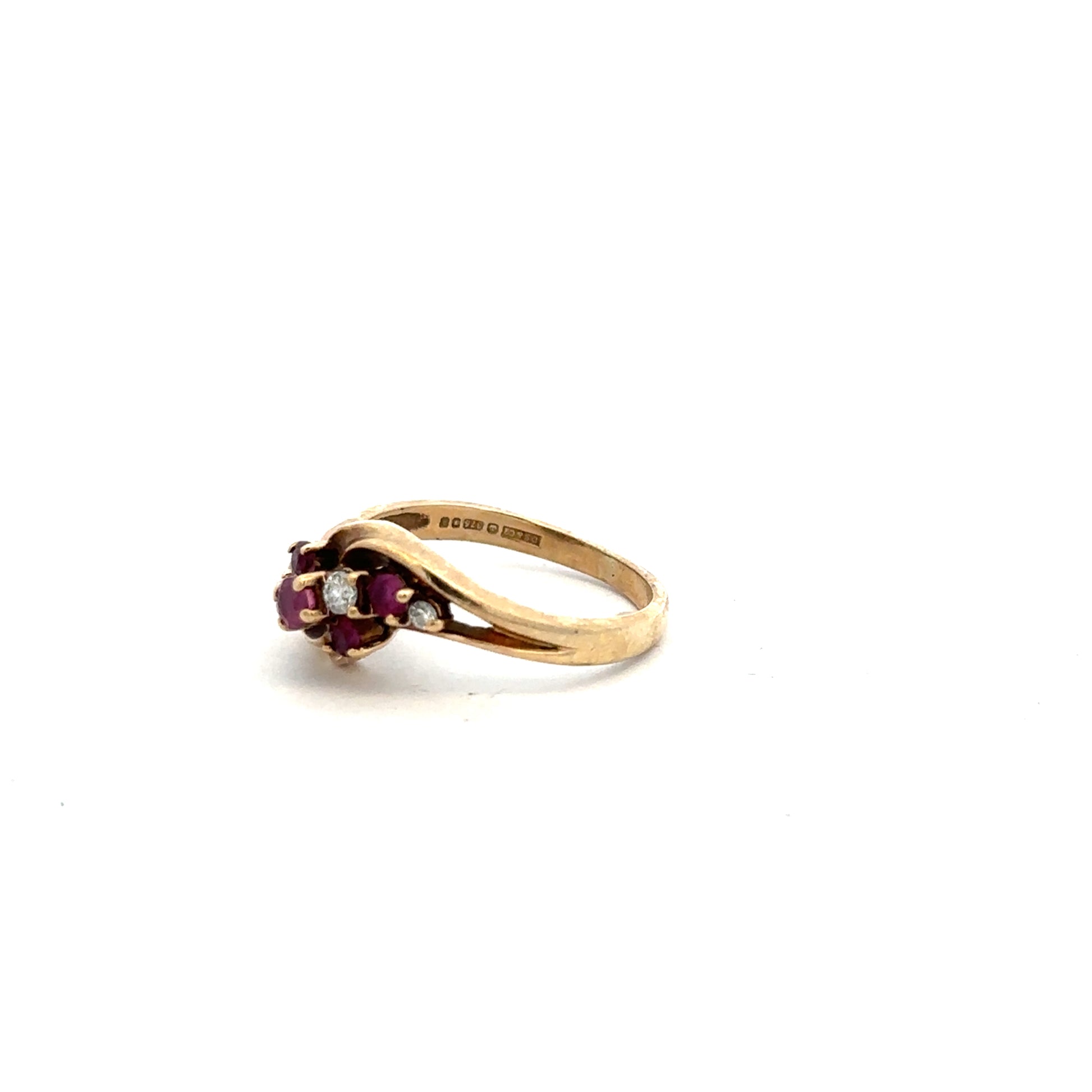 9ct yellow gold diamond ring in size M1/2, featuring sparkling diamonds set in a classic band.