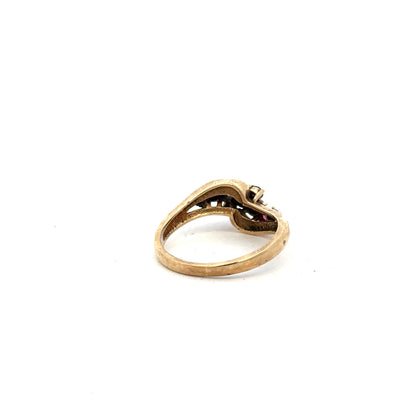 9ct yellow gold diamond ring in size M1/2, featuring a sparkling diamond setting and a classic design.