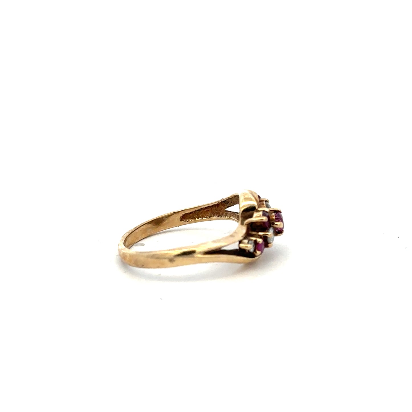 9ctd yellow gold diamond ring in size M1/2 with sparkling diamonds, unbranded jewelry displayed on a neutral background.