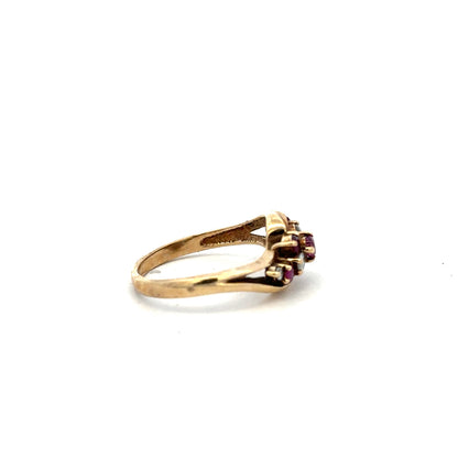 9ctd yellow gold diamond ring in size M1/2 with sparkling diamonds, unbranded jewelry displayed on a neutral background.
