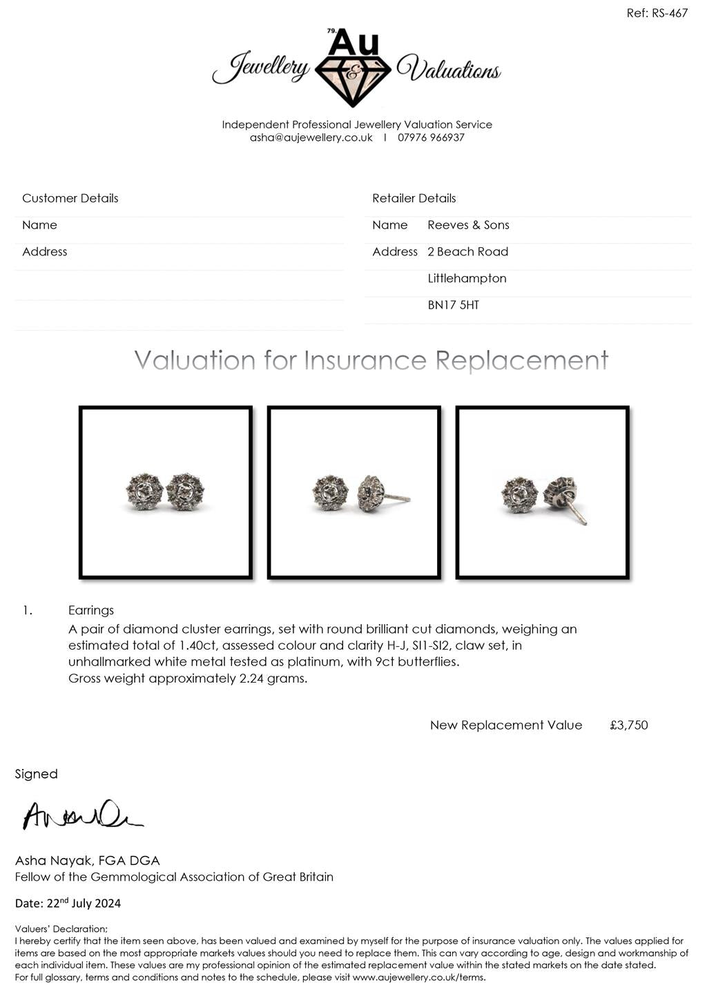 Platinum 1.40-carat diamond stud earrings with sparkling round diamonds set in a classic stud design.