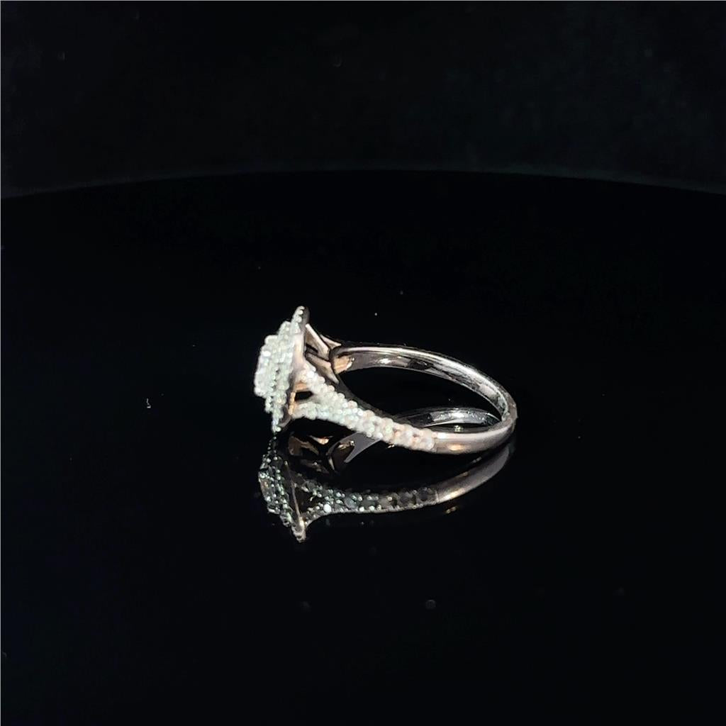 Platinum lab-grown diamond ring in size L with a sparkling central diamond and sleek band design.