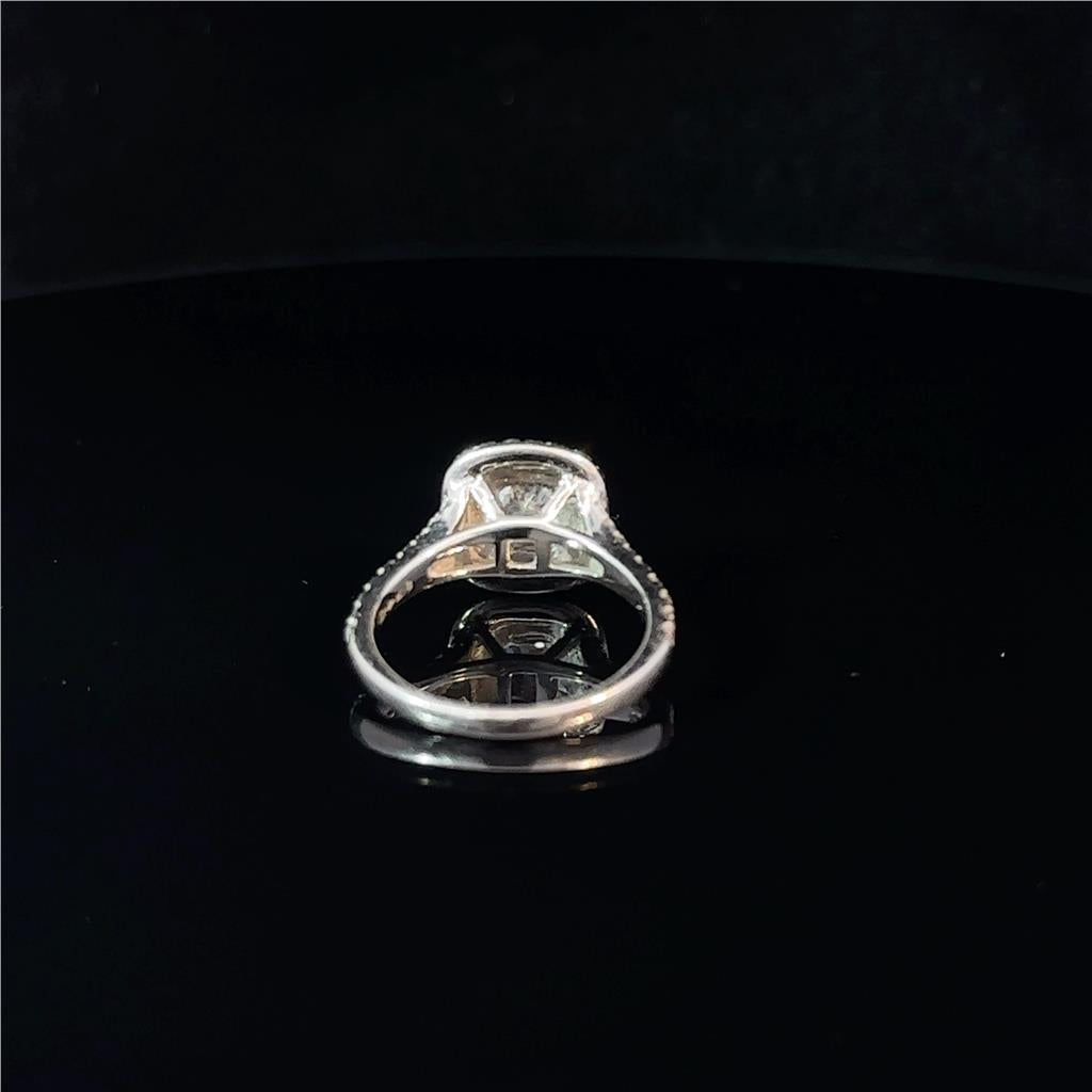 Platinum lab-grown diamond ring in size L with a sparkling centered diamond and sleek band design.