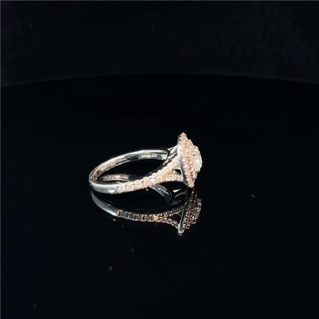 Platinum lab-grown diamond ring in size L with a sleek, polished band and sparkling diamond centerpiece.