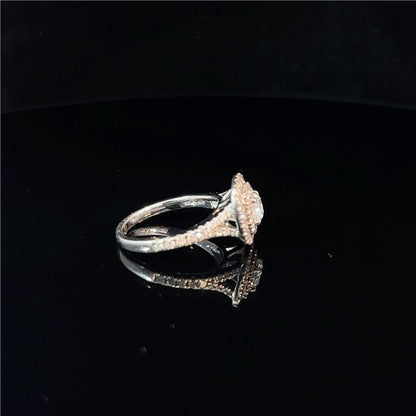 Platinum lab-grown diamond ring in size L with a sleek, polished band and sparkling diamond centerpiece.