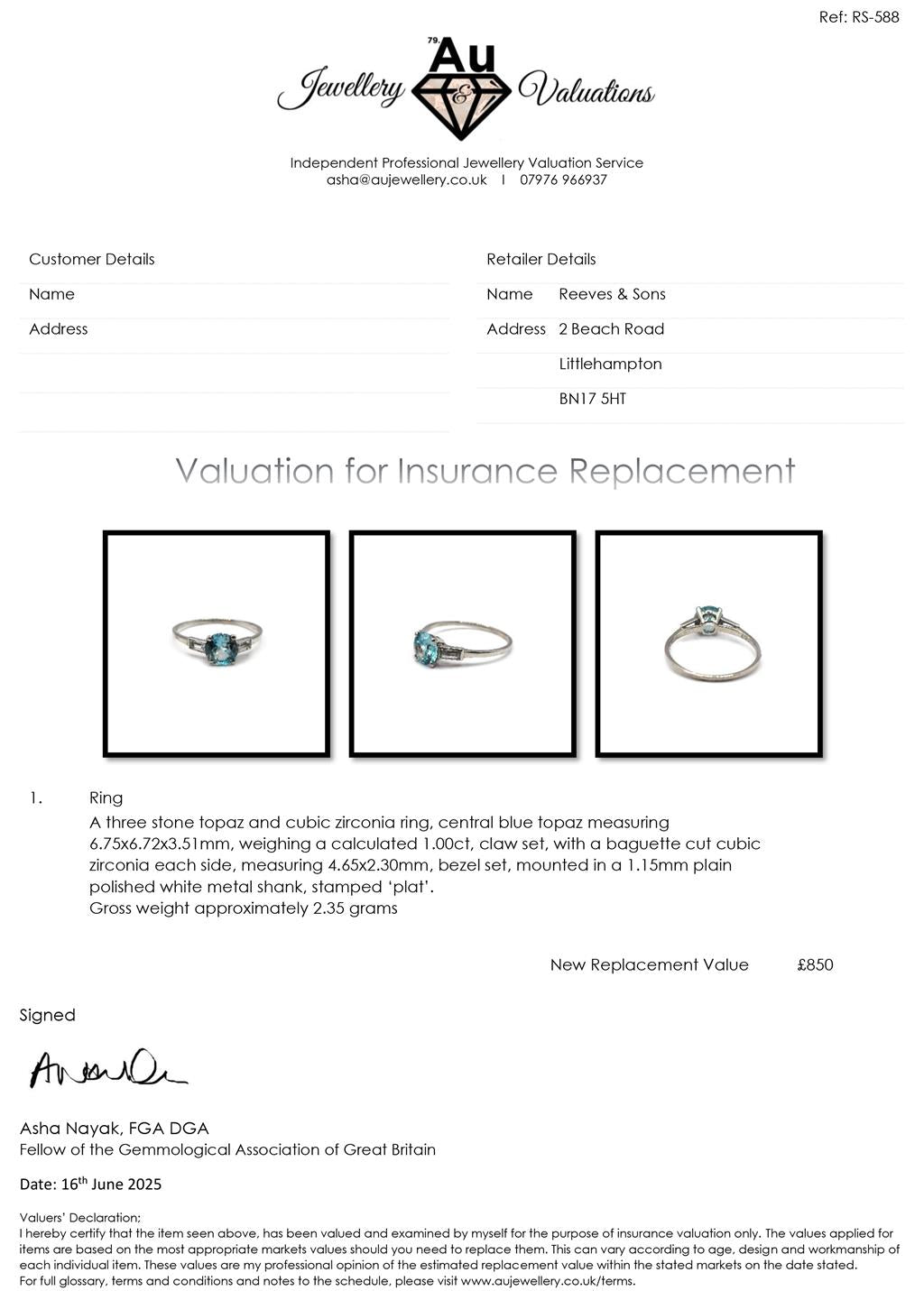 Platinum topaz and cubic zirconia ring featuring a sparkling blue topaz center stone and surrounding cubic zirconia accents.