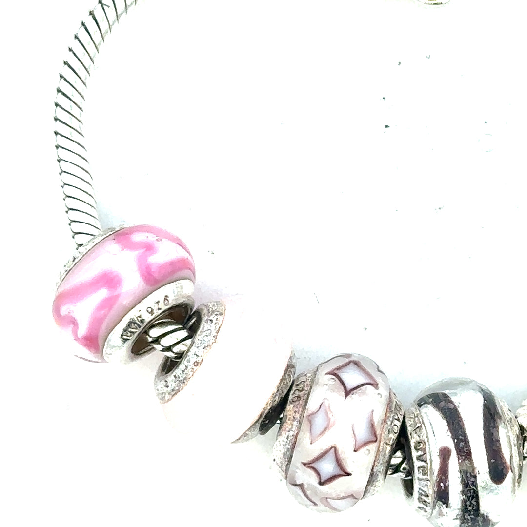 Silver bracelet weighing 37g with intricate detailing, featuring a sleek and polished design, ideal for stylish accessories.