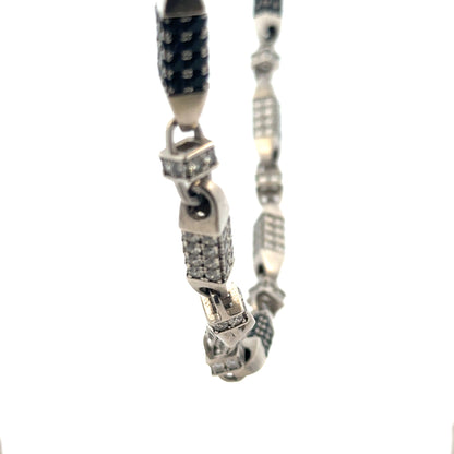 Silver chain weighing 113.4g with a sleek design, crafted for stylish wear or jewelry making.