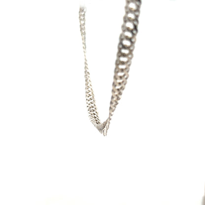 Silver chain weighing 17.2g with a sleek design, ideal for casual or formal wear, unbranded jewelry accessory.