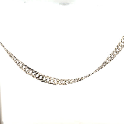Silver chain weighing 17.2g, unbranded, with intricate link design, shown on a neutral background.