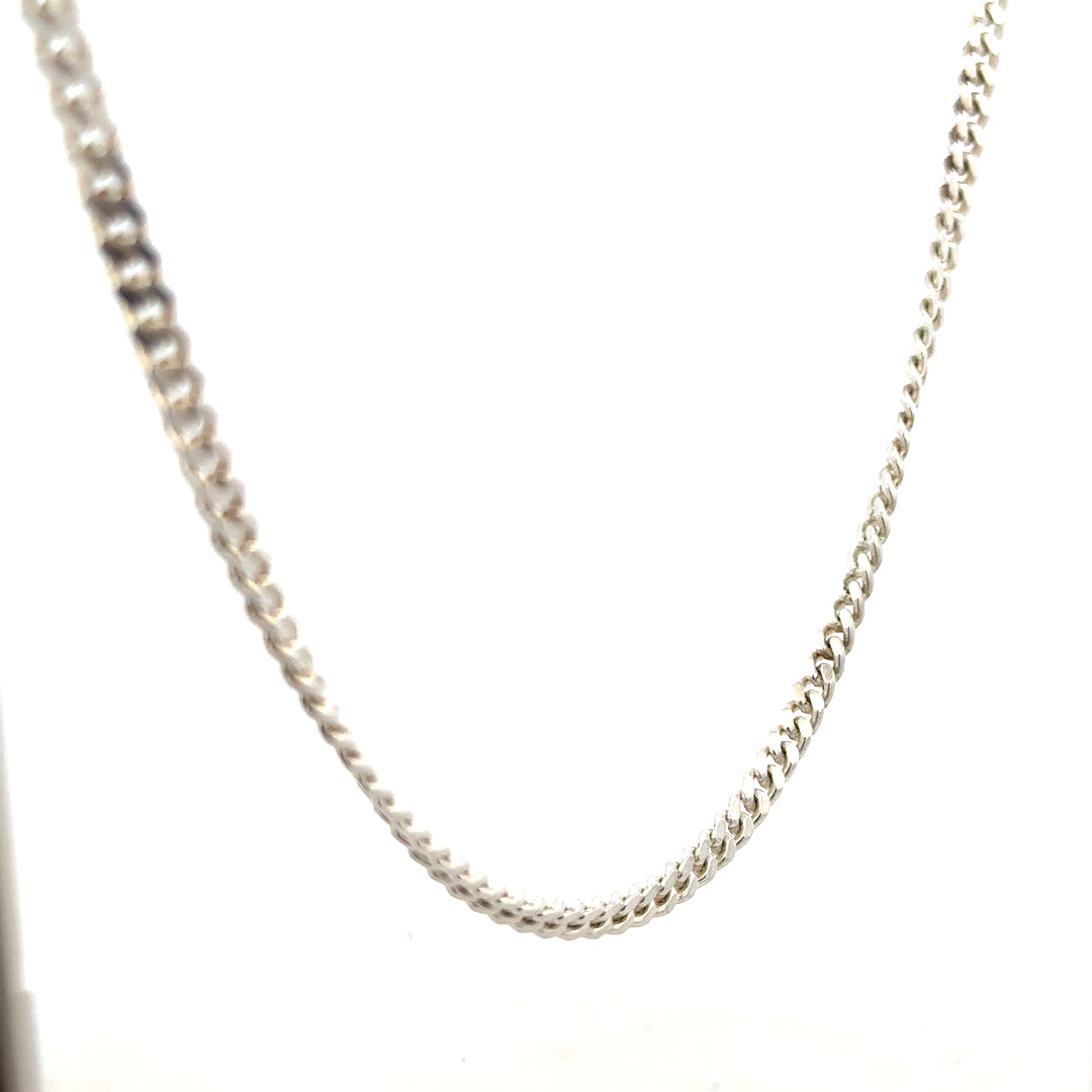 Silver chain weighing 24.9g with a simple, elegant design, displayed on a plain background.