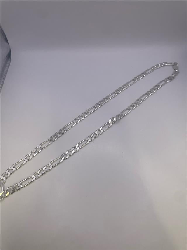 Silver chain weighing 31.5g with a sleek design, featuring detailed links, perfect for casual or elegant jewelry styles.