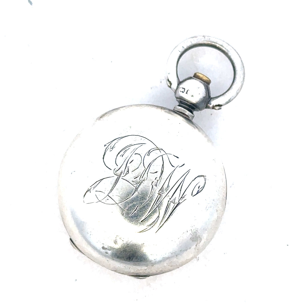 Silver coin holder for 16.3g coins, unbranded, with a secure case for protecting collectible coins.