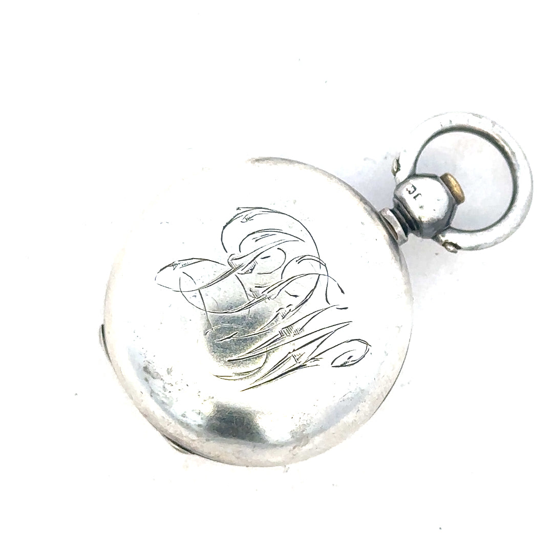 Silver coin holder for coins weighing 16.3g, unbranded, with a sleek, protective design for storing and displaying coins.