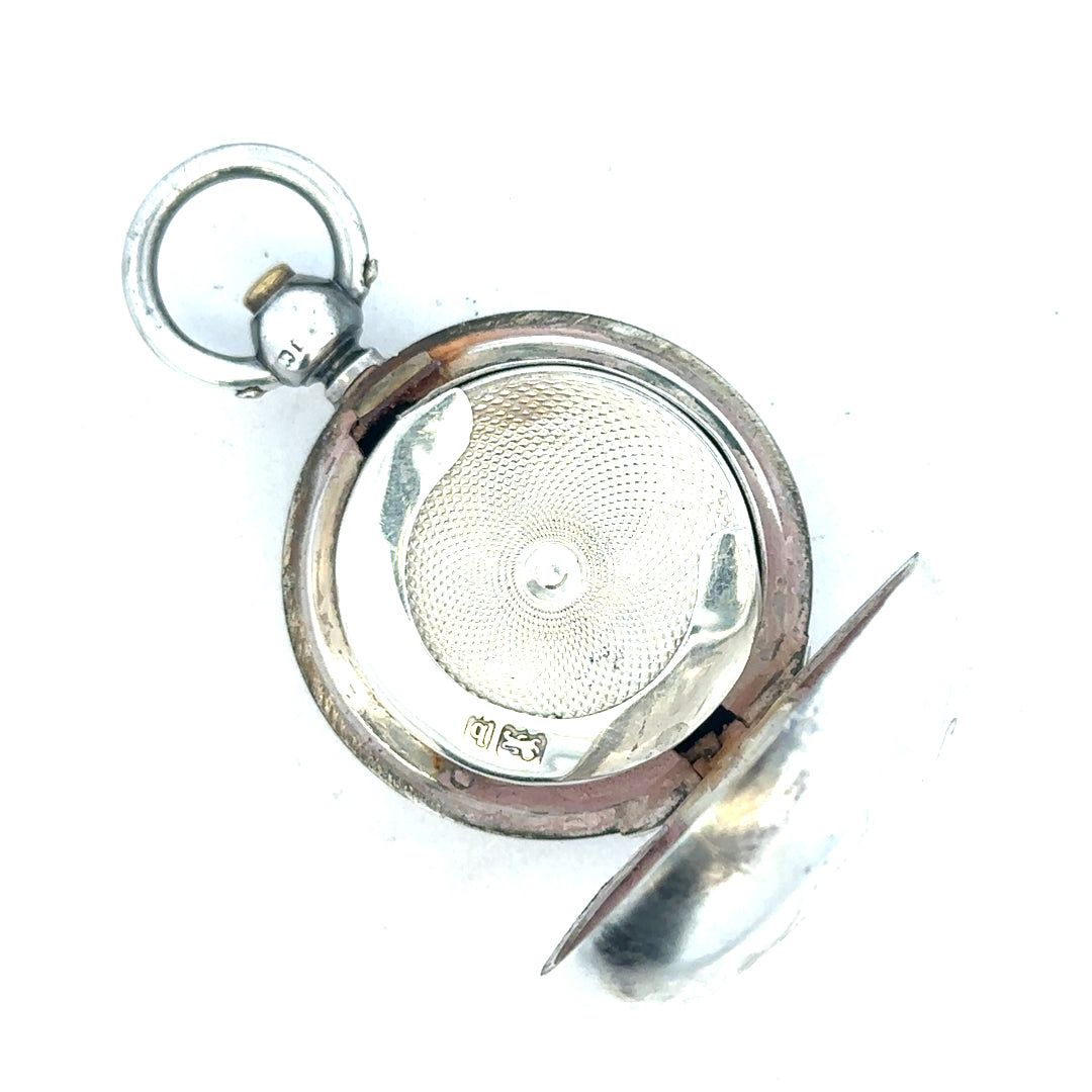 Silver coin holder for 16.3g coins, unbranded, with a secure clasp and sleek metallic finish, designed for coin storage and display.