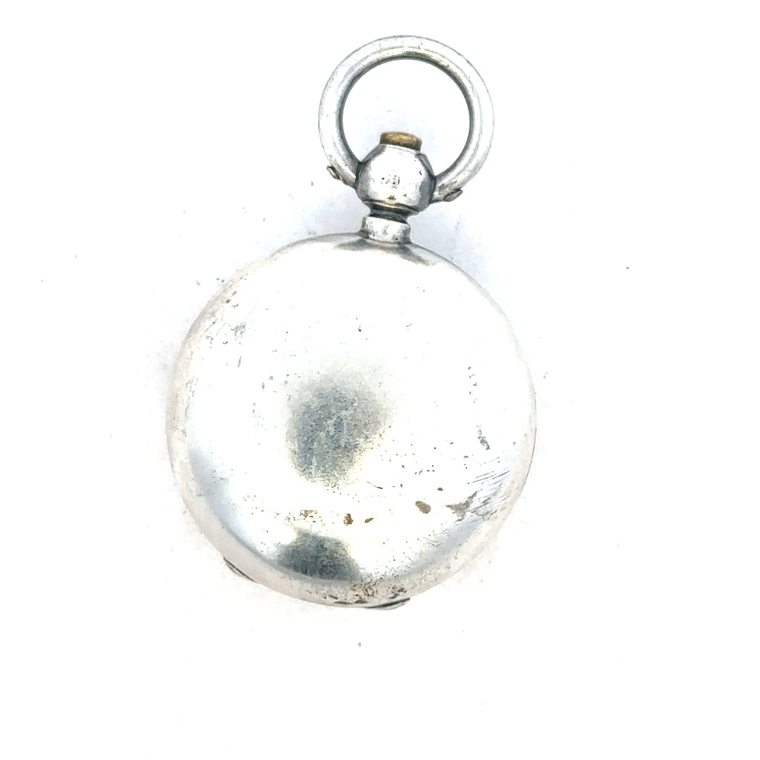 Silver coin holder for 16.3g coins, unbranded, with a sleek metallic design and secure clasp for coin storage and display.