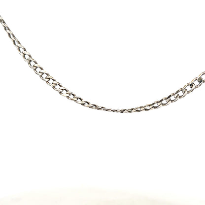 Silver curb chain weighing 16.2g, featuring a classic linked design, displayed on a neutral background.