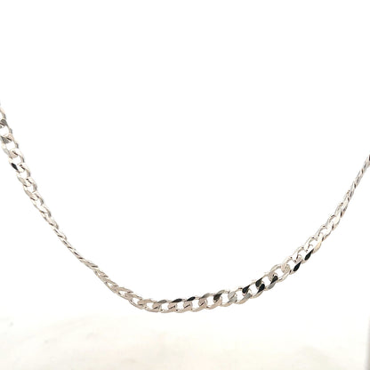 Silver curb chain weight 16.4g, unbranded, with detailed links and a polished finish, shown in close-up image.