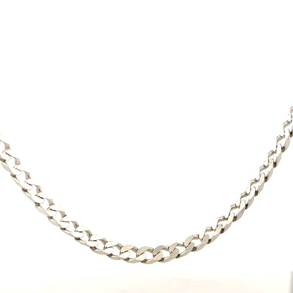 Silver curb chain weighing 28.8g with a sleek, polished finish, perfect for jewelry making or accessorizing.