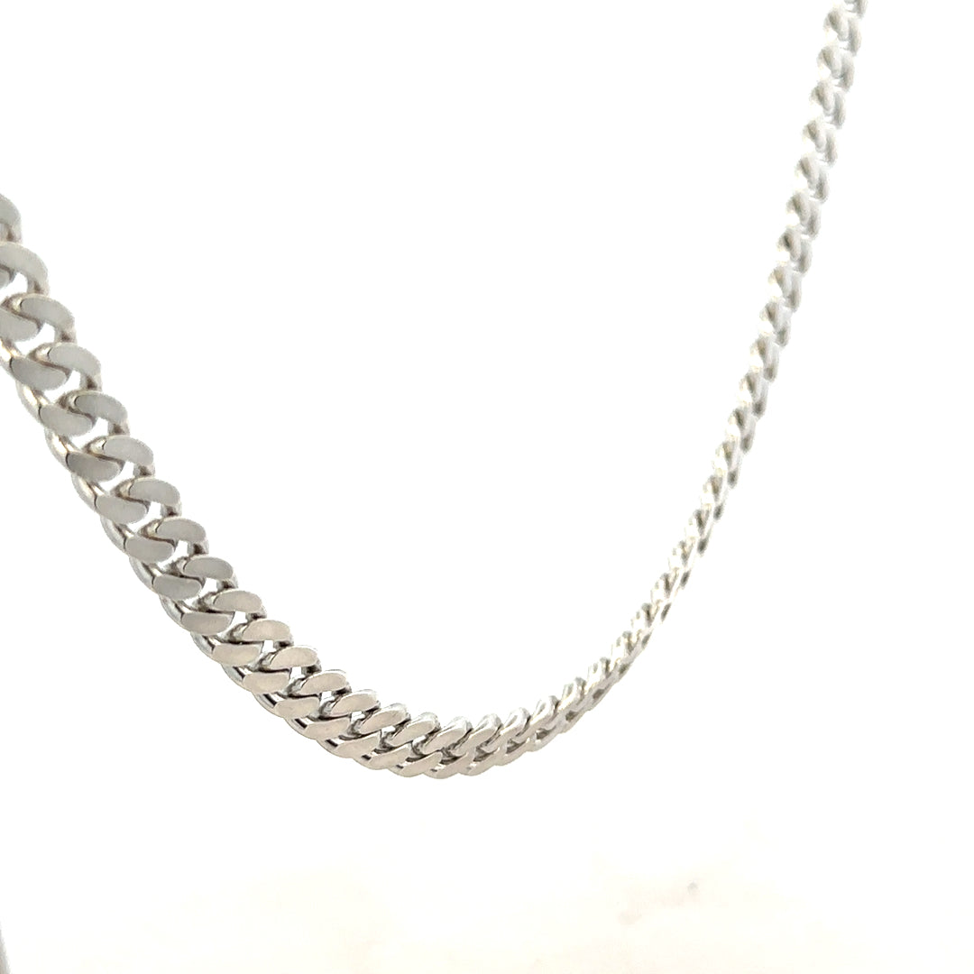 Silver curb chain weighing 51.8g, unbranded jewelry accessory with a classic linked design, shown in the product image.