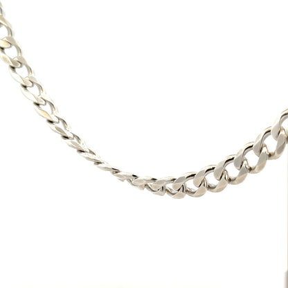 Silver curb chain weighing 59.3g with a classic design, shown in close-up detail on a neutral background.