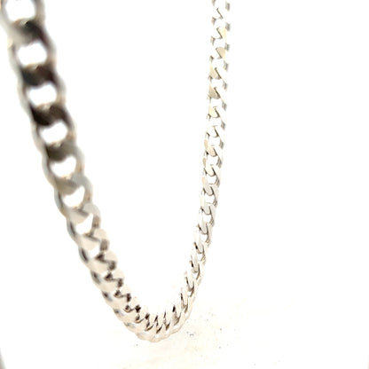 Sterling silver curb chain weighing 66.7g with a classic design, displayed on a plain background.