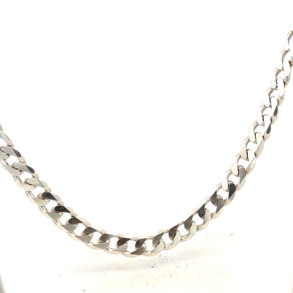 Silver curb chain weighing 66.7g with a sleek design, perfect for jewelry or accessories.