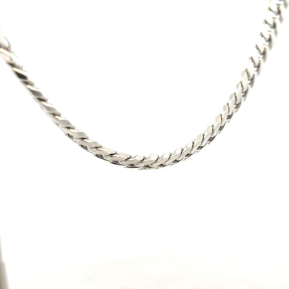 Silver curb chain weighing 81.2g, unbranded jewelry chain with interlocking links, shown in the product image.