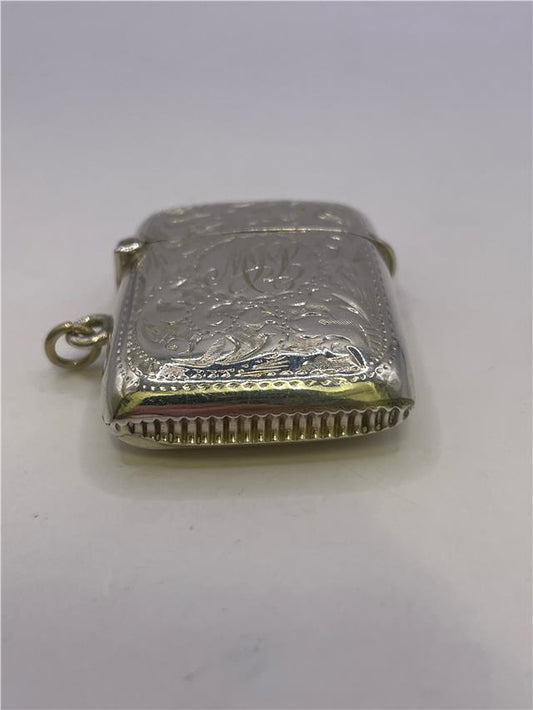 Silver match stick holder in 17.7g with a sleek design, perfect for storing and organizing matches safely.