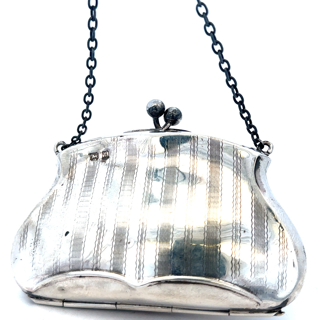 Silver purse weighing 66.2g with a sleek design, crafted from shiny silver material, perfect for everyday or special occasions.
