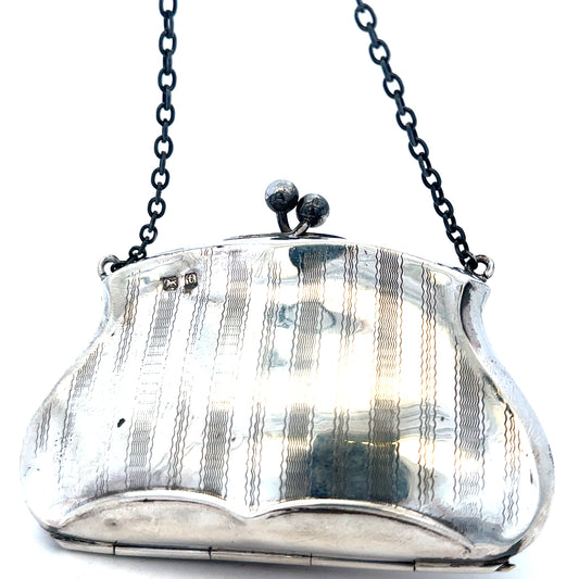 Silver purse weighing 66.2g with a sleek design, crafted from shiny silver material, perfect for everyday or special occasions.