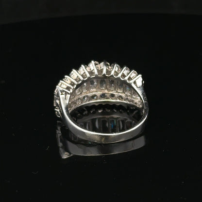 Silver ring in size P with a sleek band, displayed on a plain background, unbranded jewelry accessory.