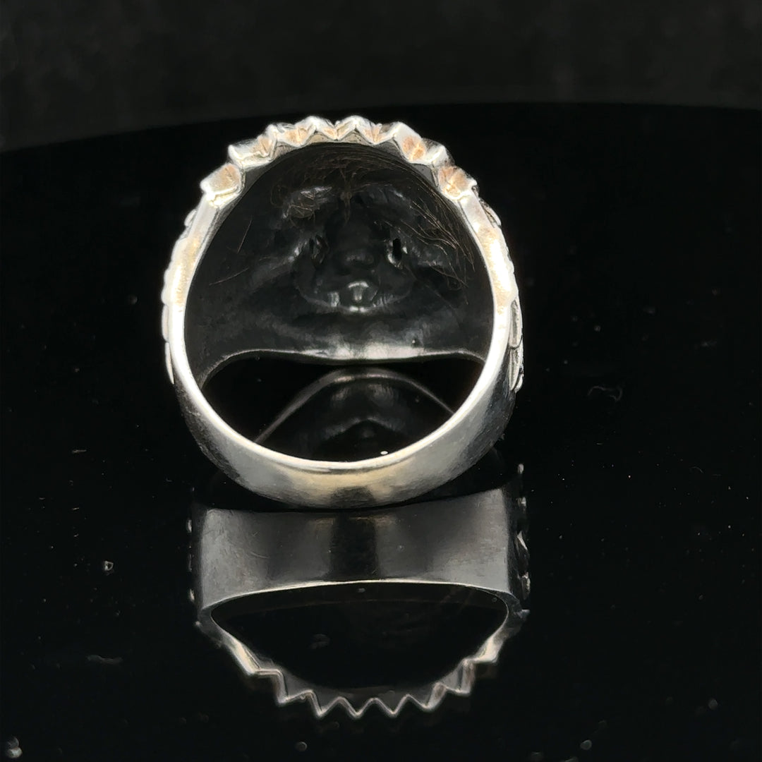 Silver ring in size Z featuring a sleek, polished design, perfect for stylish jewelry collection.