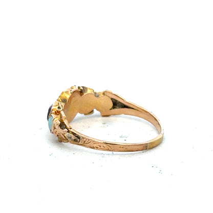 Vintage gold ring in size N with intricate design, featuring a classic style perfect for elegant jewelry collection.